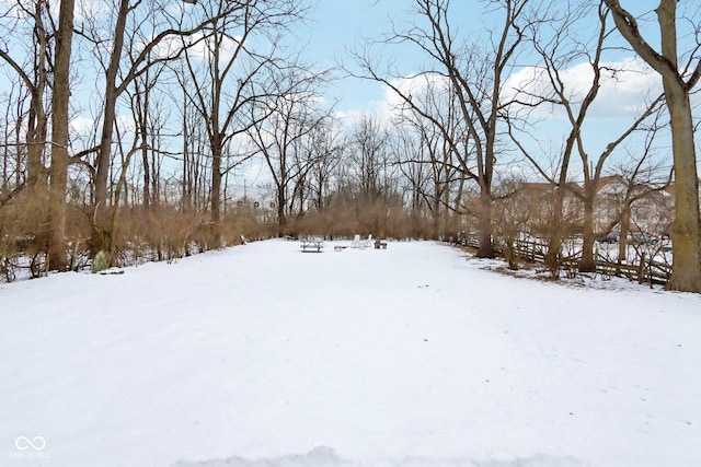 view of snowy yard