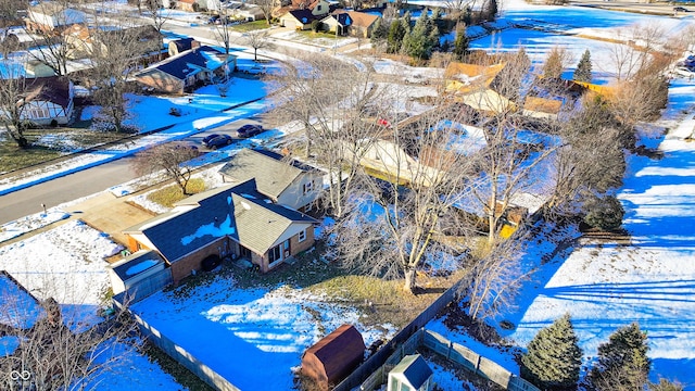 view of snowy aerial view