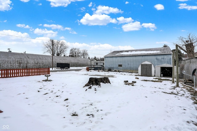 view of snowy yard