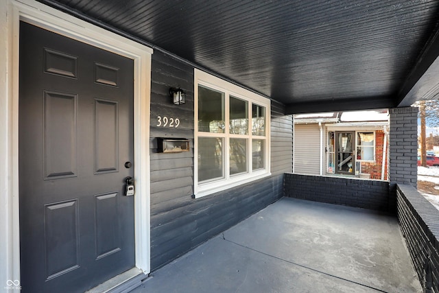 view of patio / terrace with a porch