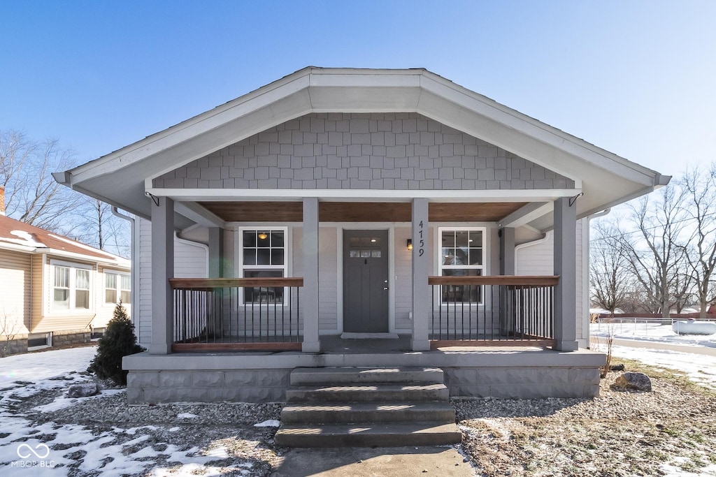 view of front of house with covered porch