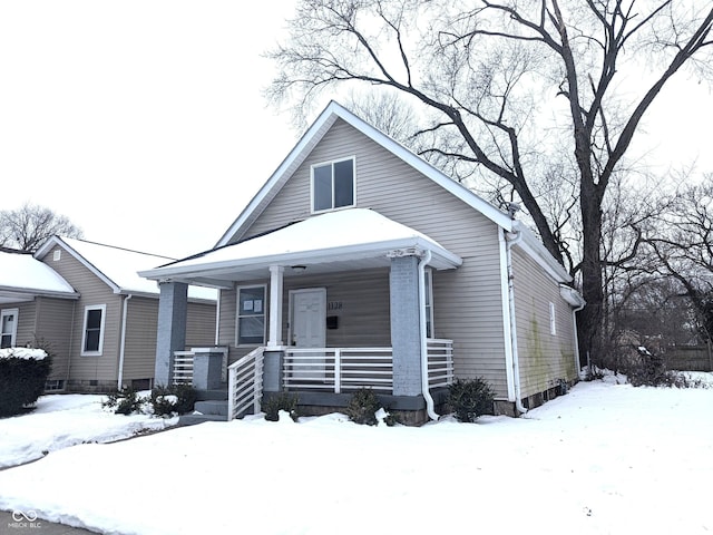 bungalow-style house with a porch