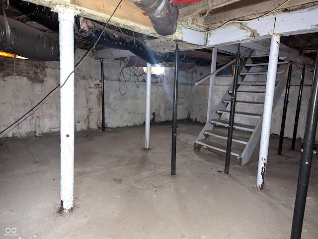 view of basement