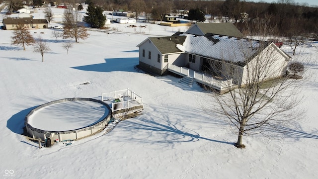 view of snowy aerial view