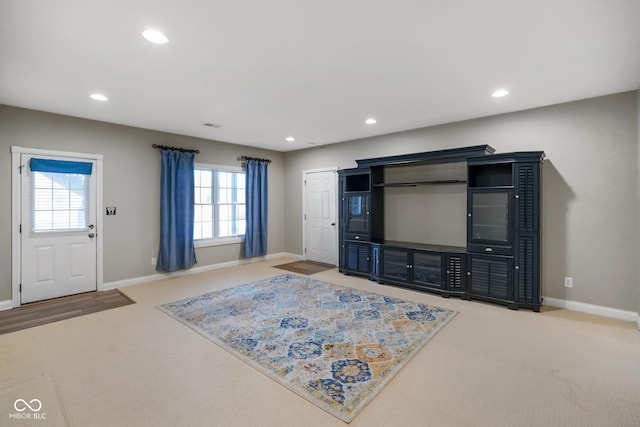 view of carpeted living room