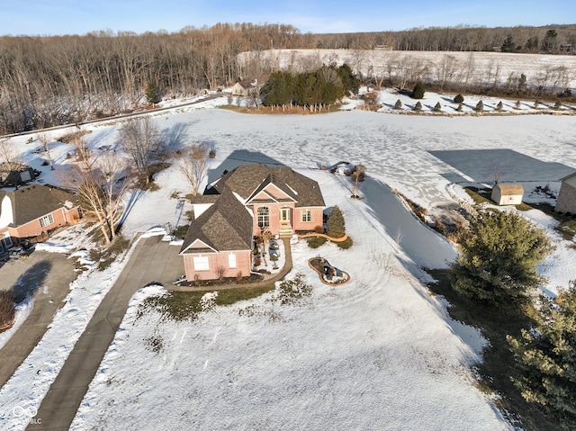 view of snowy aerial view