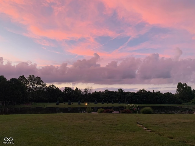 nature at dusk with a rural view