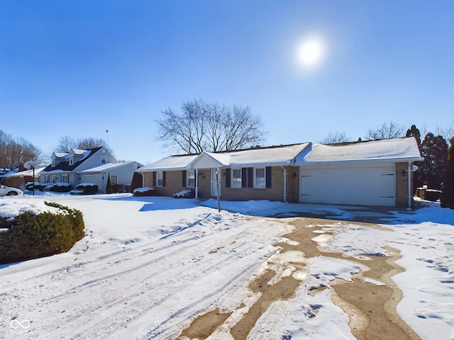 view of single story home