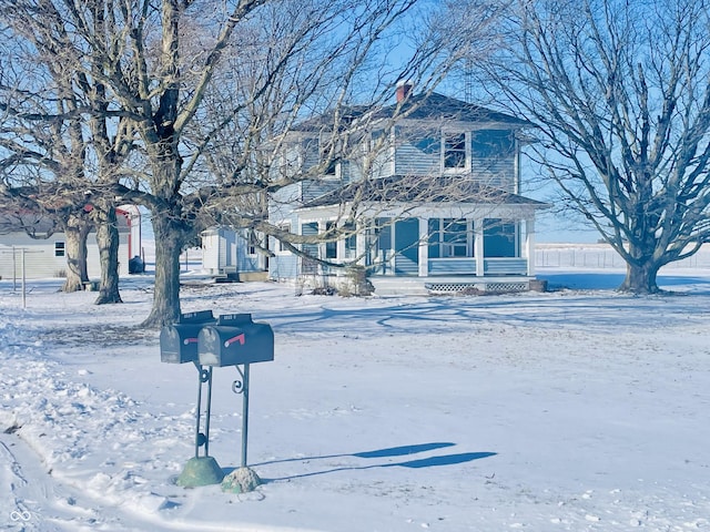 view of front of home featuring a porch