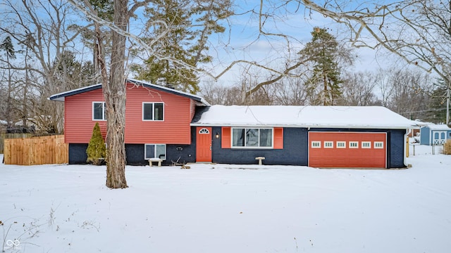 view of split level home