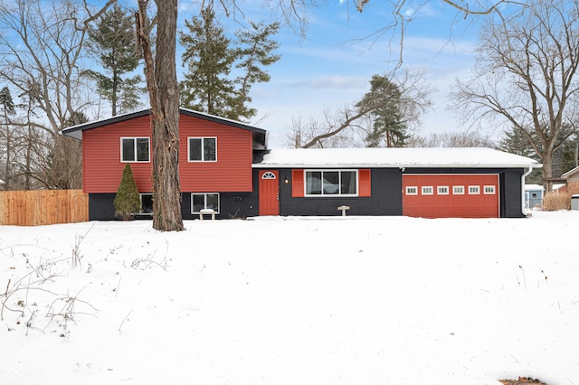 view of split level home