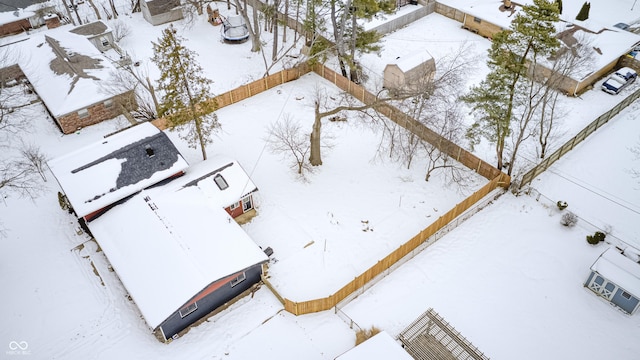 view of snowy aerial view