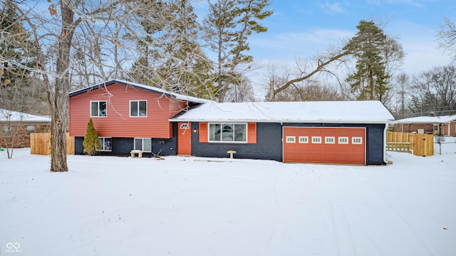 tri-level home with a garage