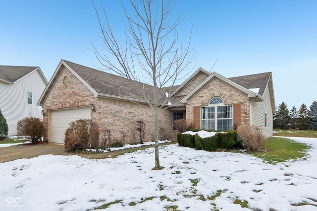 ranch-style home with a garage