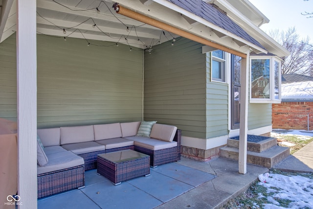 view of patio / terrace with an outdoor living space