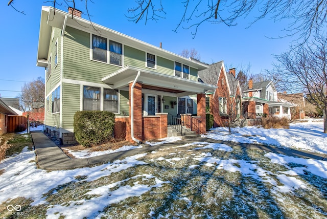 view of front of home featuring a porch