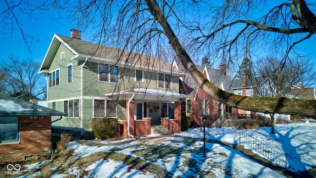 view of front property with a porch