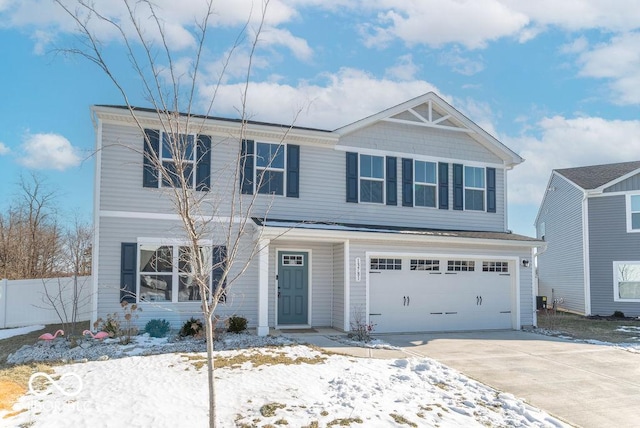 view of front of house featuring a garage