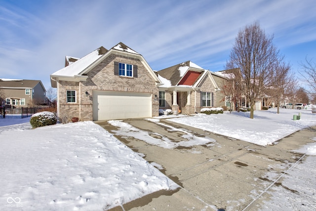 view of front facade featuring a garage