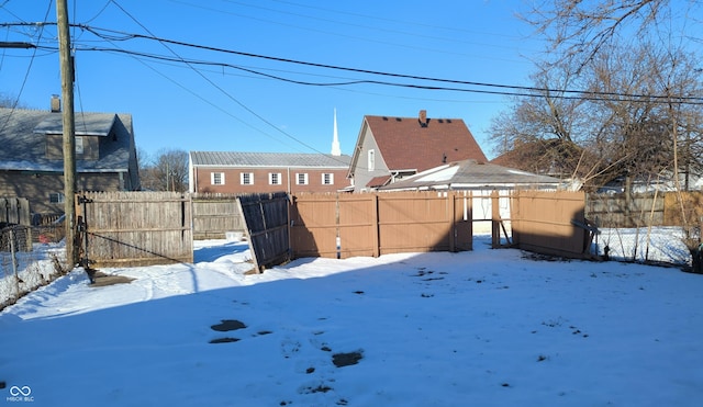 view of snowy yard