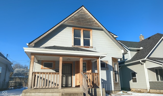 1052 N Mount St, Indianapolis, IN 46222 - bungalow-style home featuring a porch