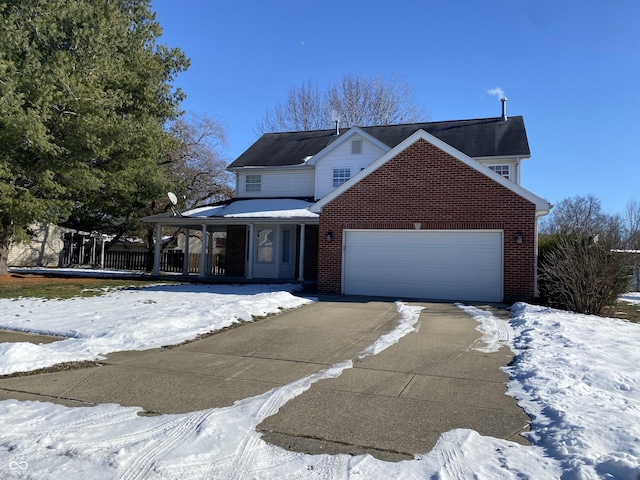 front of property featuring a garage