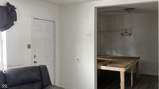 interior space featuring hardwood / wood-style flooring