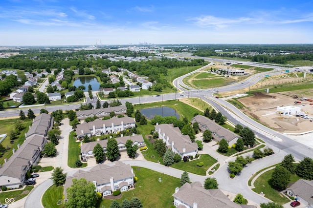 7042 Tyler Ln, Indianapolis, IN 46217 - aerial perspective of suburban area featuring a nearby body of water