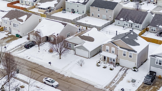 view of snowy aerial view