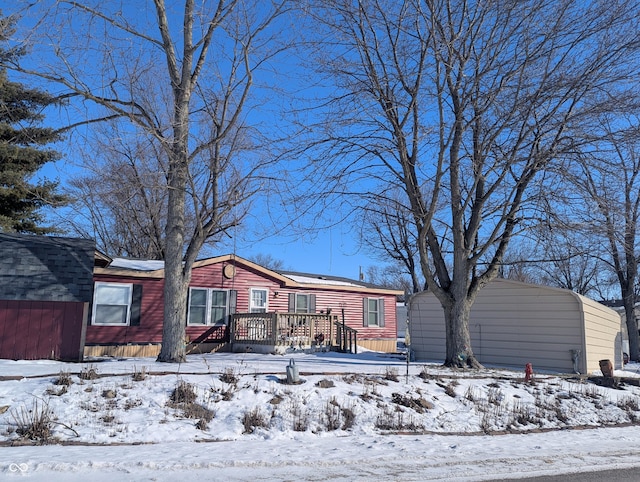 view of front of home featuring a deck