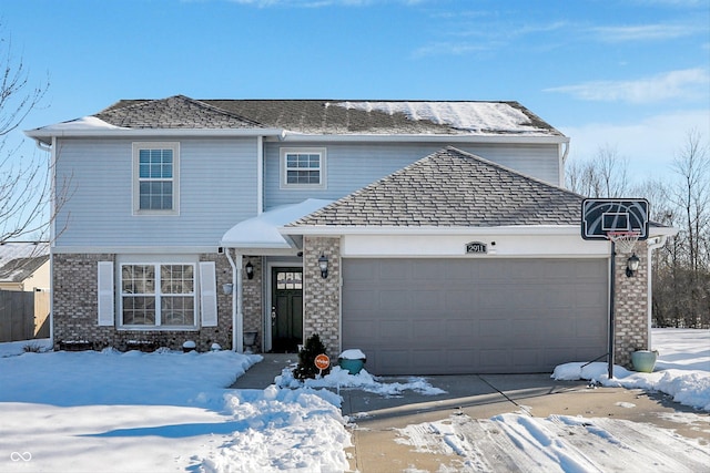 view of front of house featuring a garage