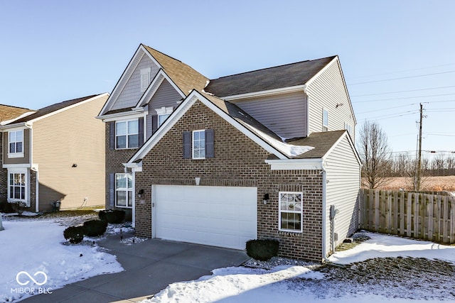 view of property with a garage