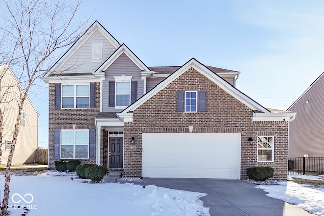 view of property featuring a garage