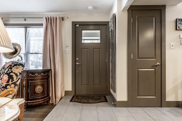 view of tiled entrance foyer