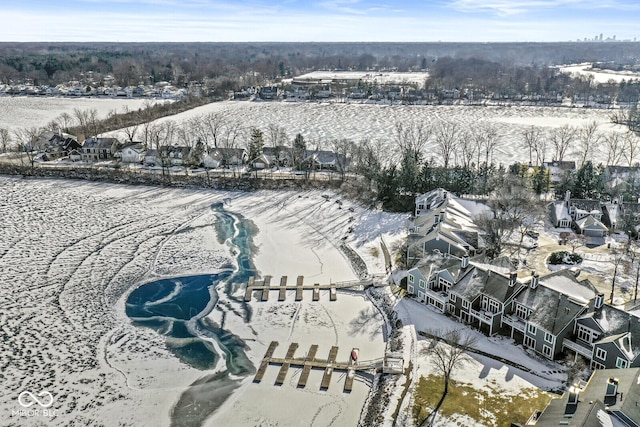 view of snowy aerial view