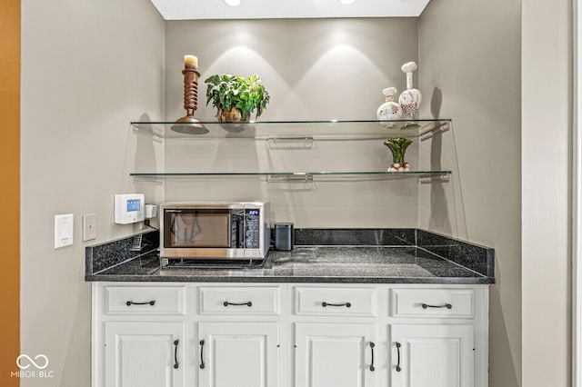 kitchen with white cabinetry