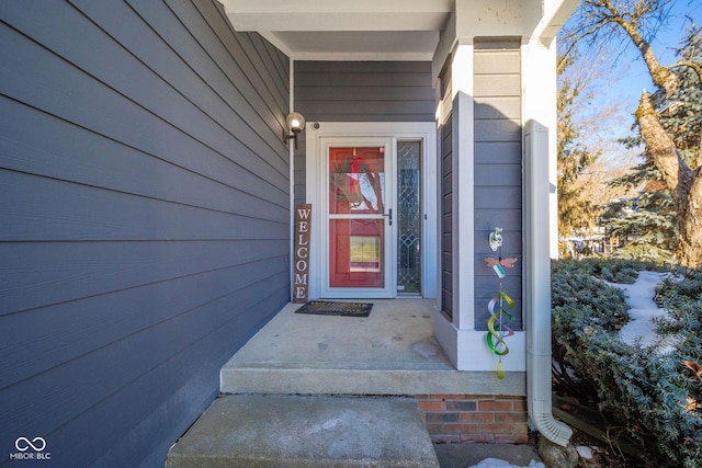 view of doorway to property