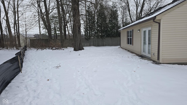 view of snowy yard