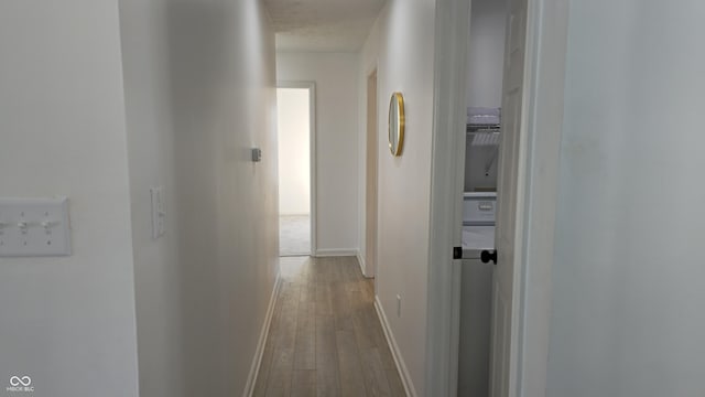 hallway featuring light hardwood / wood-style flooring