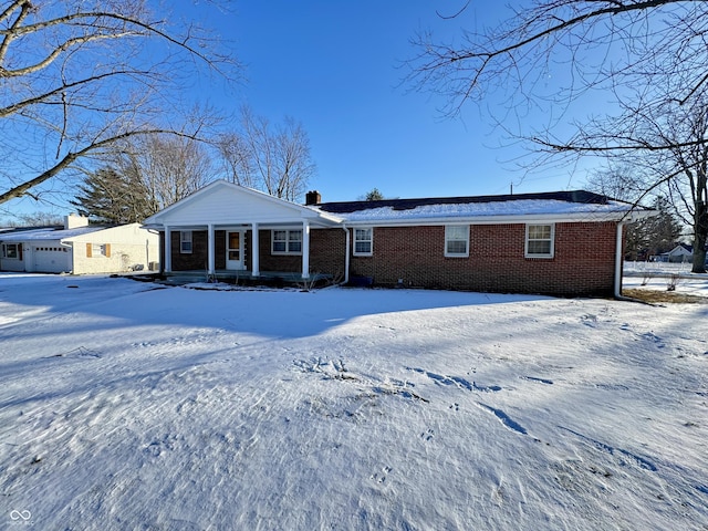 view of front of house with covered porch