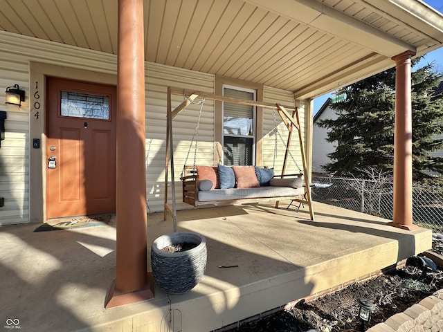 view of patio / terrace with covered porch