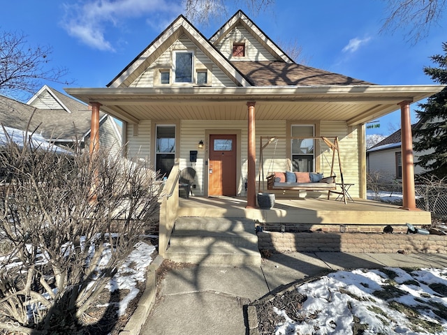 view of front of home featuring a porch