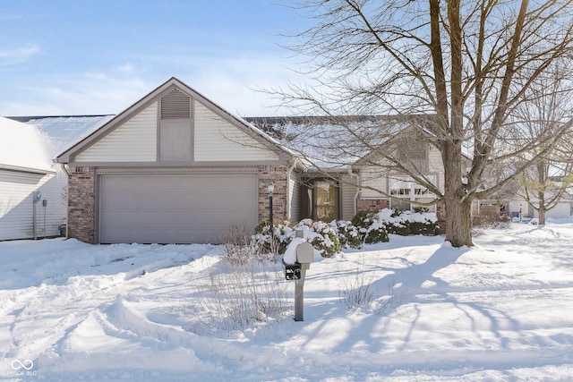 single story home with a garage