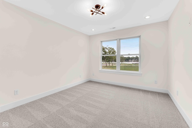 view of carpeted spare room