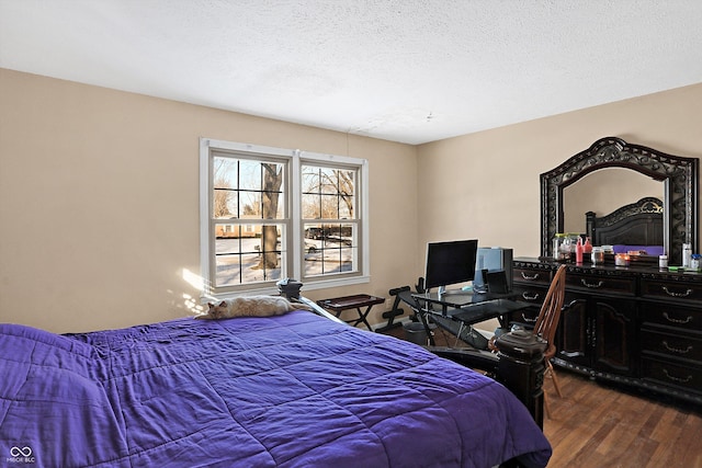 2934 S Irwin St, Indianapolis, IN 46203 - bedroom with dark wood finished floors and a textured ceiling
