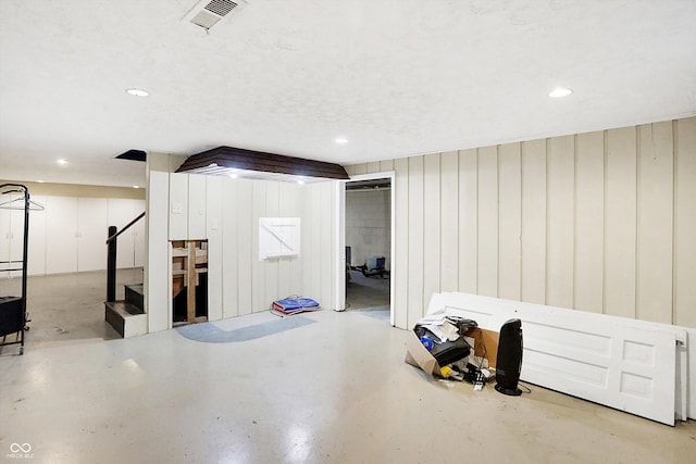 2934 S Irwin St, Indianapolis, IN 46203 - finished below grade area with recessed lighting and stairs