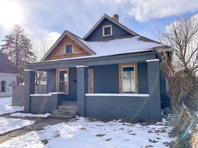 bungalow featuring a porch