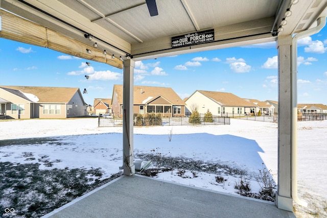 view of snowy yard