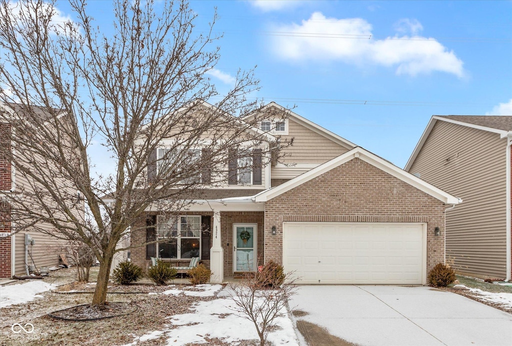 view of property with a garage