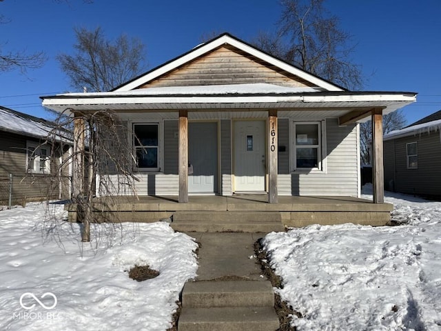 bungalow-style house featuring a porch